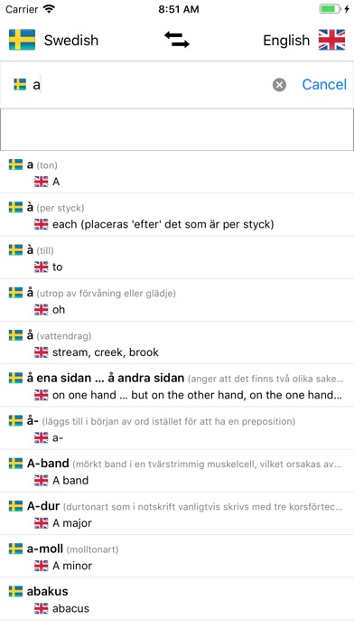 Swedish/English Dictionary screenshot 3