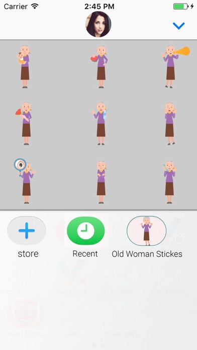 Old woman : Animated Stickers screenshot 4