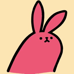 Crazy Pink Rabbit Stickers