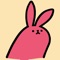 Crazy Pink Rabbit Stickers