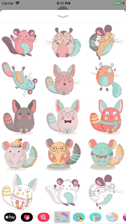 Cute Chinchilla Stickers