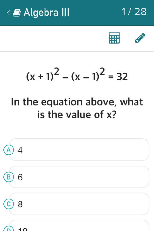 SAT Math: Practice Questions screenshot 2