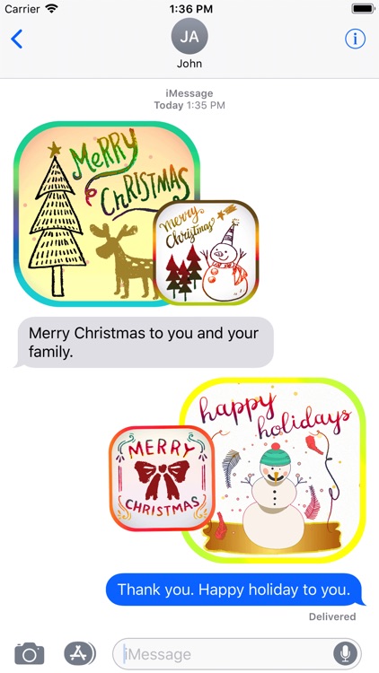 Christmas Card Stickers Pack screenshot-3