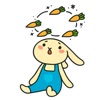 Funny Rabbit Emoji and Sticker