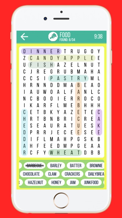 Food Picture Cross Word Search screenshot 2