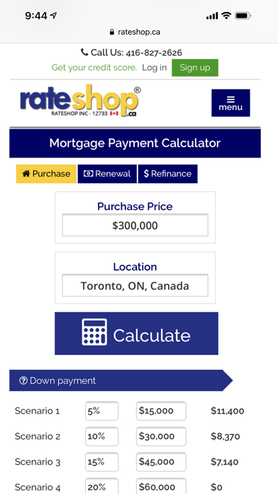 Mortgage Calculator Canada screenshot 2