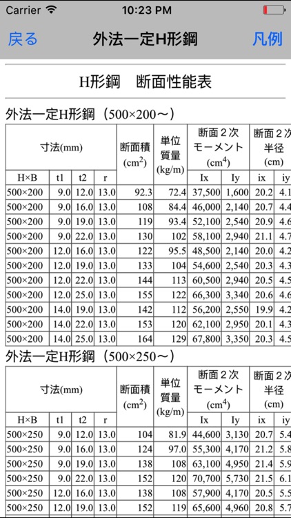 構造電卓 鋼材表 screenshot-4