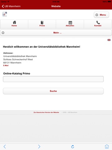 UB Mannheim screenshot 2