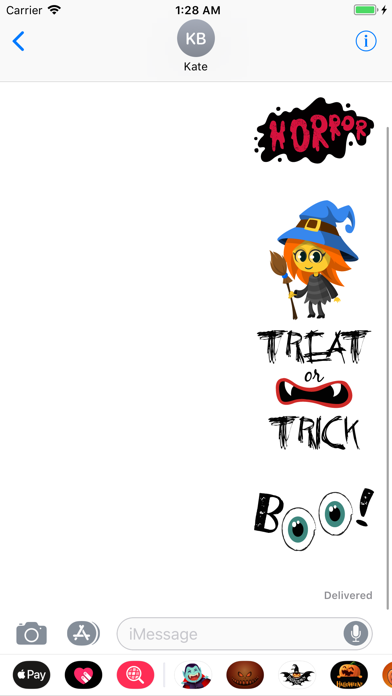Happy Halloween Ghastly Emoji screenshot 3