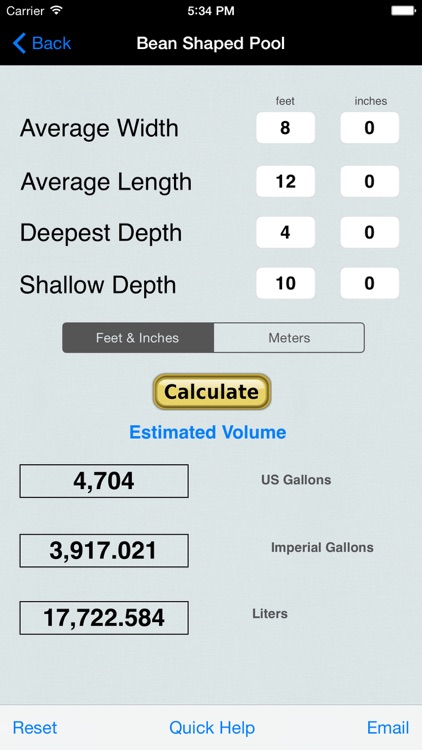 Pool Volume & Size