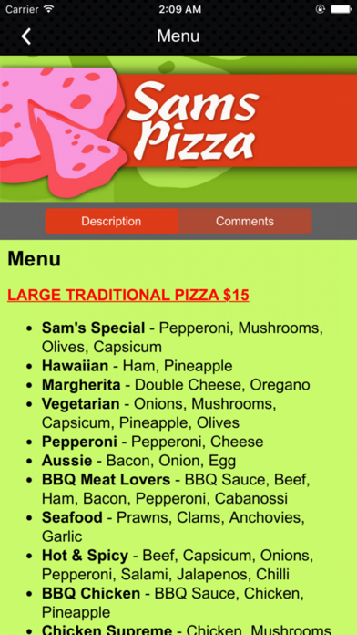 Sam's Pizza Capalaba screenshot 3