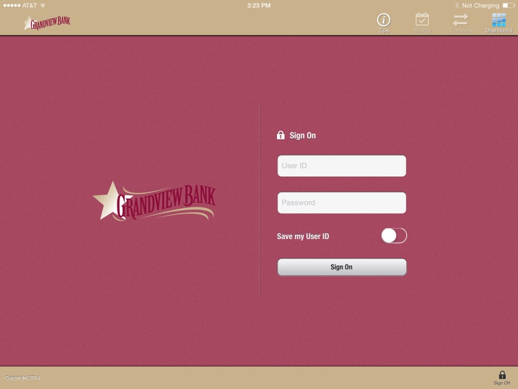 Grandview Bank for iPad