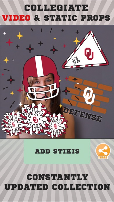 Oklahoma Sooners Animated Selfie Stickers screenshot 2