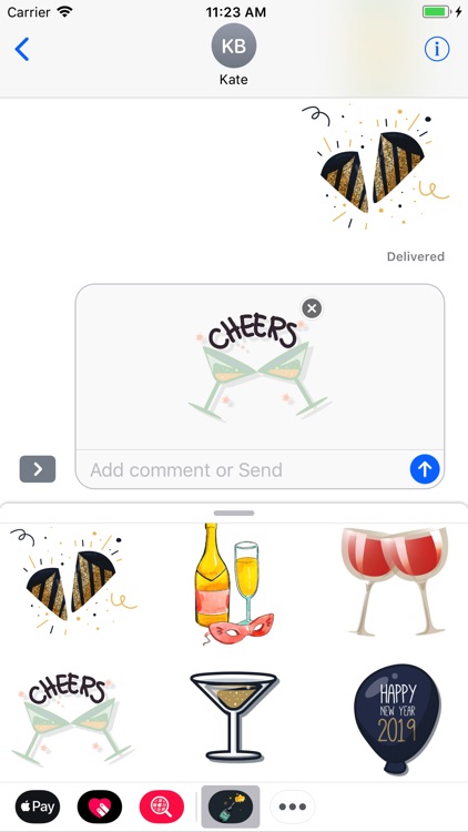 Party Champagne 2019 Stickers