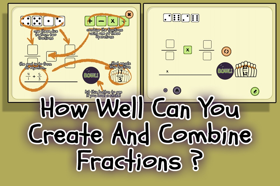 4 Dice a Fractions Game screenshot 3