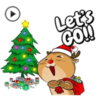 Animated Xmas Reindeer Sticker sur PC