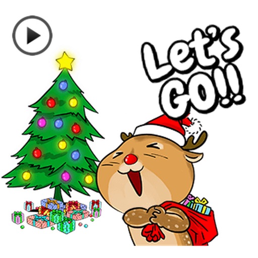 Animated Xmas Reindeer Sticker iOS App