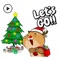 Animated Xmas Reindeer Sticker