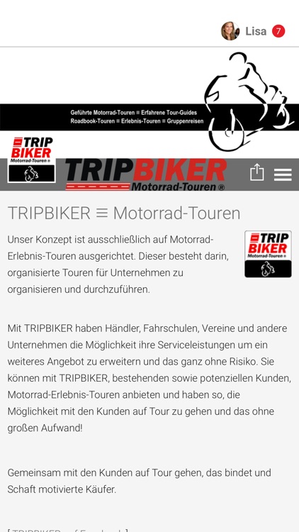 Tripbiker Motorrad-Touren