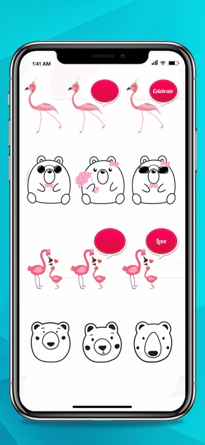 Flamingo & Bear Stickers(圖3)-速報App