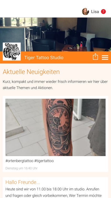Tiger Tattoo Studio By Tobit Software