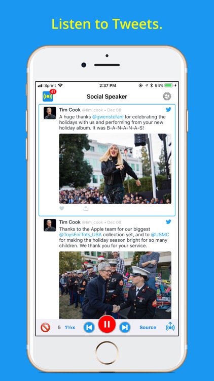 Social Speaker for Twitter screenshot-0