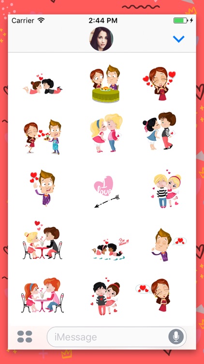 Love Couple Animated Stickers