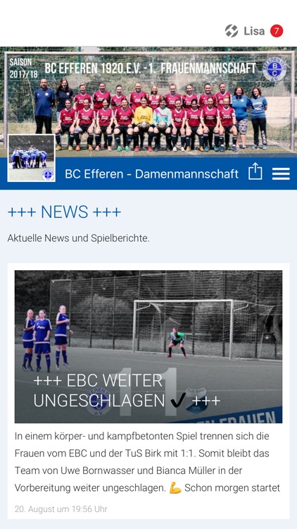 BC Efferen - Damenmannschaft