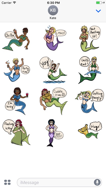 Moody Mermaids Sticker Pack screenshot-3