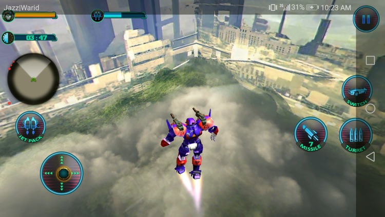 Flying Superhero Robot Fighting