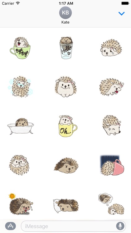 Cute Hedgehog and Love Sticker