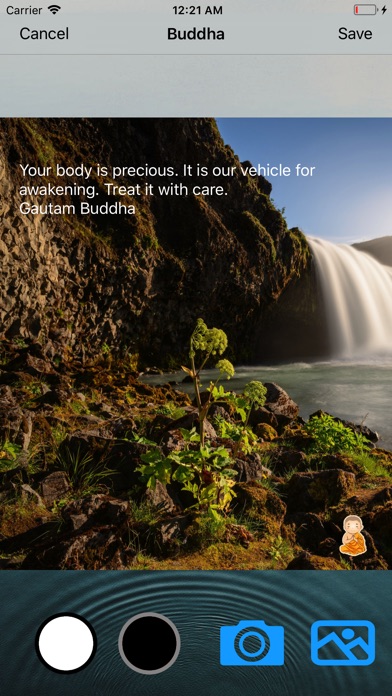 Buddha Quotes Image Editor screenshot 3