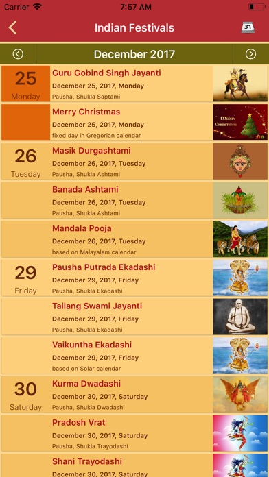 Hindu Calendar - Drik Panchang screenshot 2