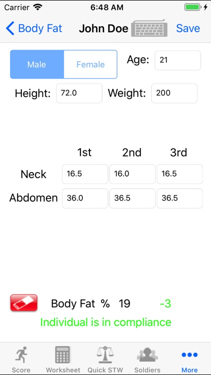 Army Fitness APFT Calculator