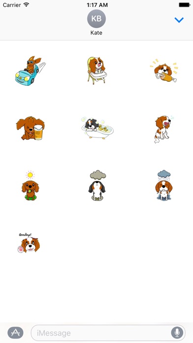 Hilarious Friends - Cavalier Dog Sticker screenshot 3