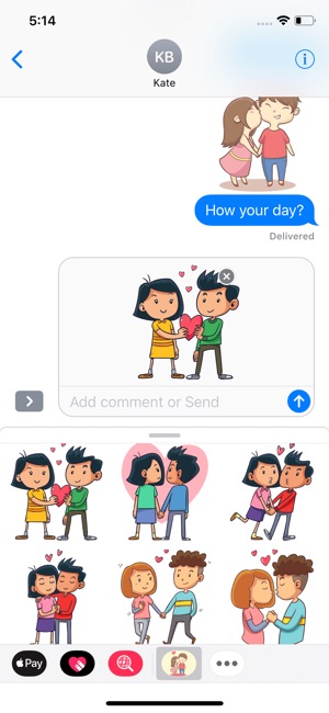 Te Amo Couple Stickers(圖2)-速報App