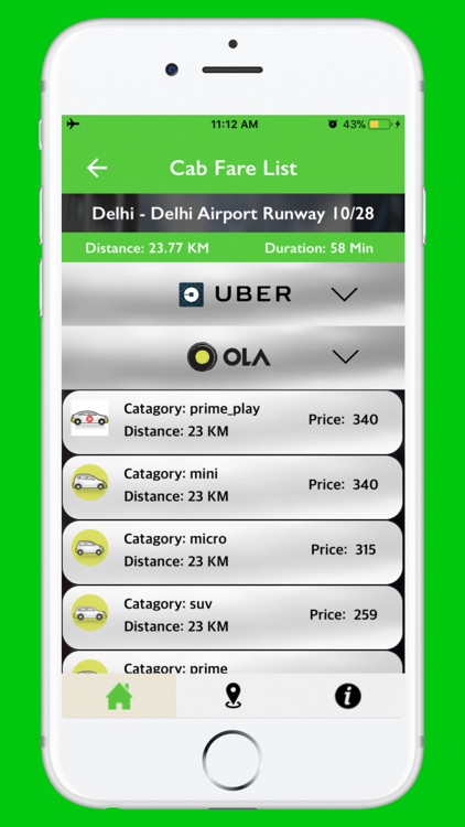 Cab Fare comparison