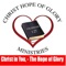 Christ Hope of Glory Ministries is a Christ Centred church that has been birthed with a purpose of making a real difference in the lives of its members, community and in the nation that God has called it to bless