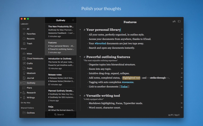 Outlinely - Outline & notes