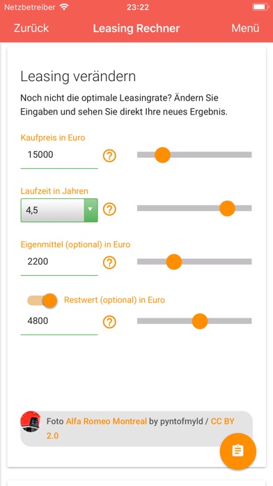 Leasing Rechner Österreich screenshot 3