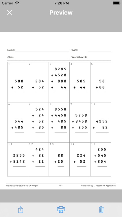 Math Paper Worksheet Lite screenshot-4