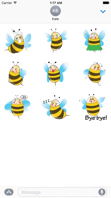 Adorable Bee Beemoji Sticker screenshot 3
