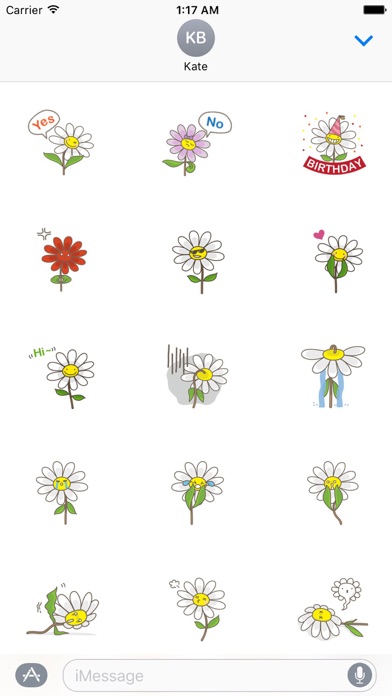 Flowers and Love Emoji Sticker screenshot 2