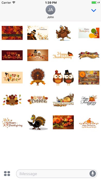 Thanksgiving Turkey Stickers! screenshot 2