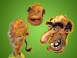 Add some Weird-Ass Faces to your messages with the Zerostreet Message Stickers feauring the Art of Robert Jiménez