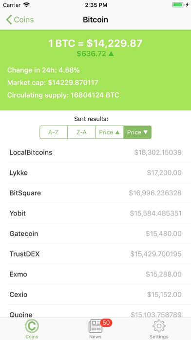 【图】Crypto Price: Prices & alerts(截图2) 【图】Crypto Price: Prices & alerts(截图2)