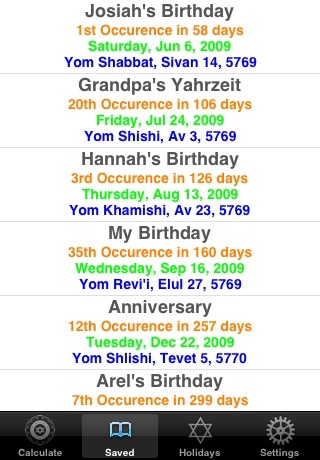 Hebrew Dates screenshot 2