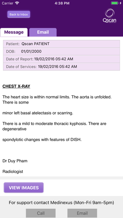 Qscan Patient Results screenshot 4