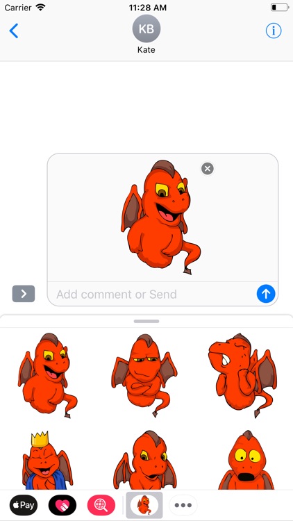 Red Baby Dragon Stickers