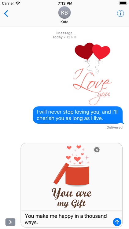 Love Message - Flat Stickers screenshot-3